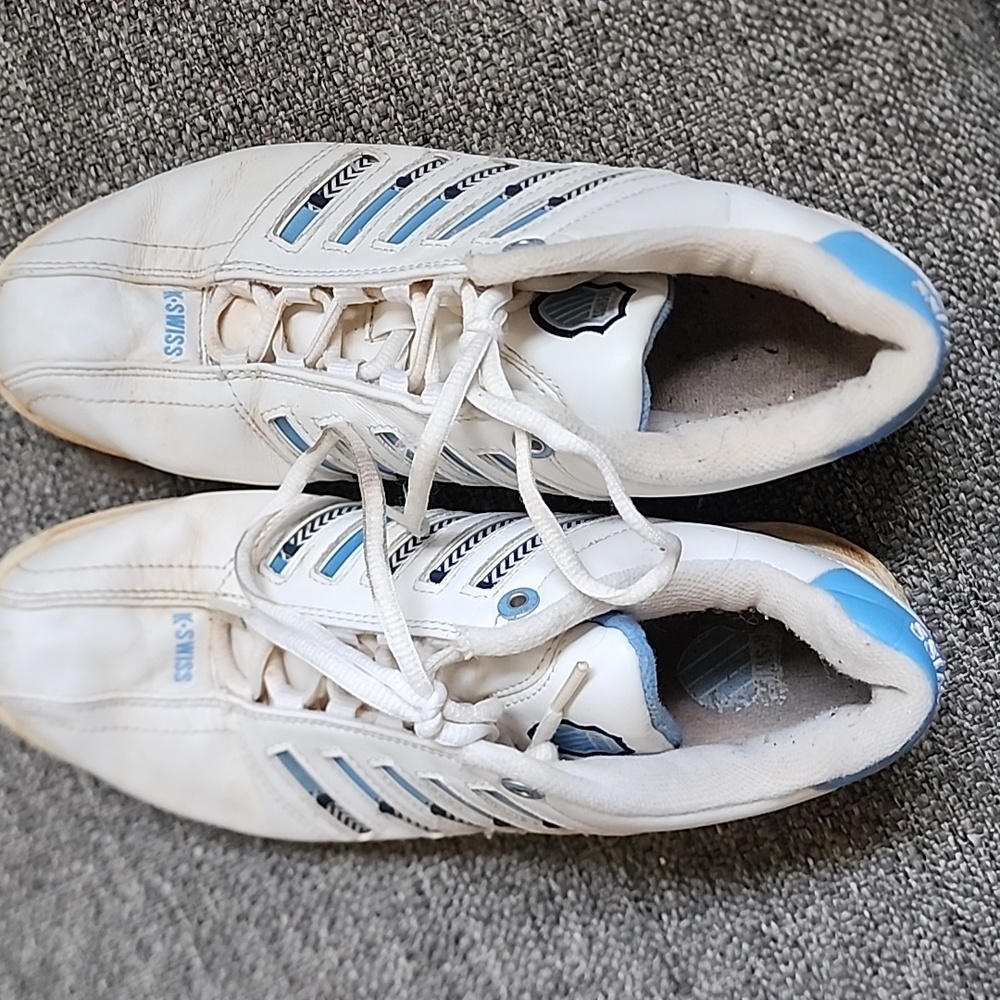 K-Swiss Classic White with Blue Highlights